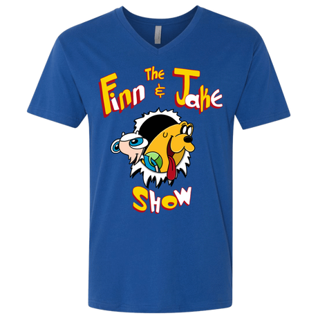T-Shirts Royal / X-Small The Finn and Jake Show Men's Premium V-Neck