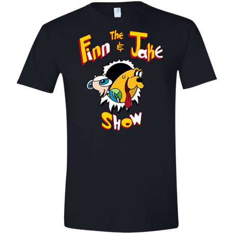 T-Shirts Black / X-Small The Finn and Jake Show Men's Semi-Fitted Softstyle