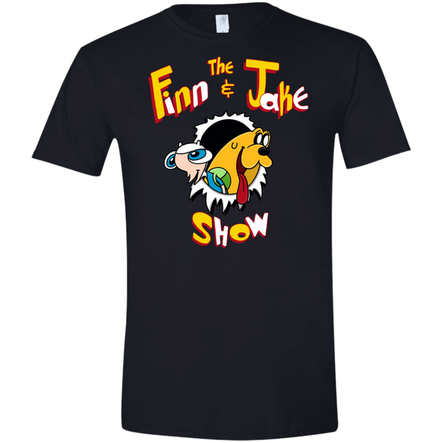 T-Shirts Black / X-Small The Finn and Jake Show Men's Semi-Fitted Softstyle