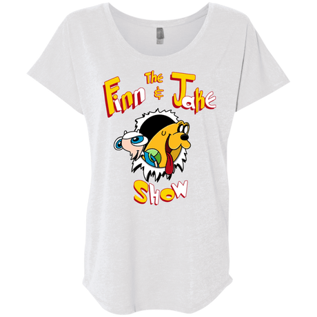 T-Shirts Heather White / X-Small The Finn and Jake Show Triblend Dolman Sleeve