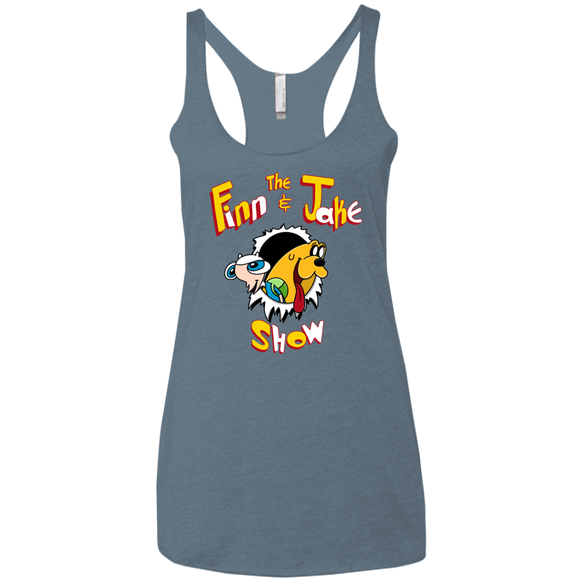 T-Shirts Indigo / X-Small The Finn and Jake Show Women's Triblend Racerback Tank