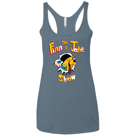 T-Shirts Indigo / X-Small The Finn and Jake Show Women's Triblend Racerback Tank