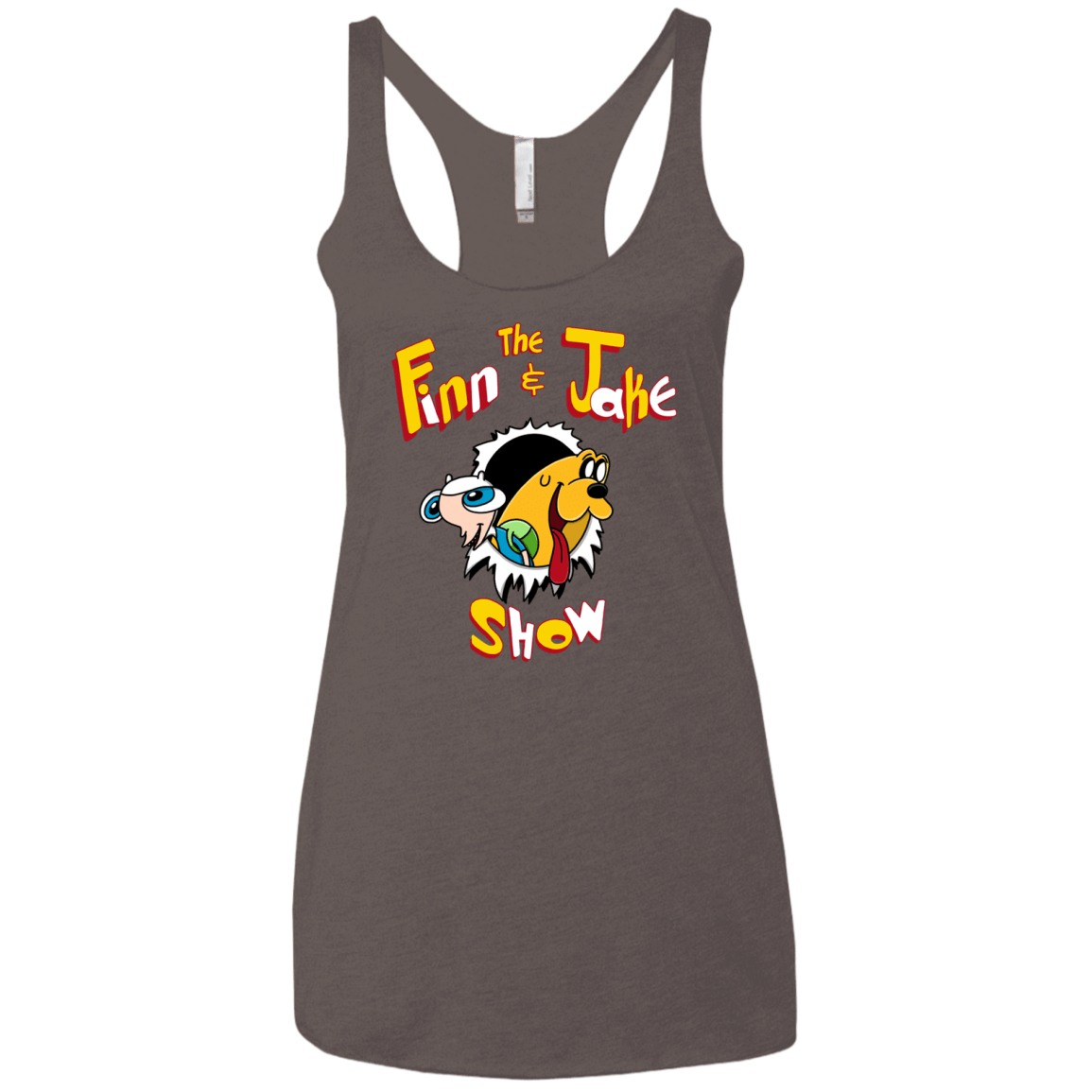 T-Shirts Macchiato / X-Small The Finn and Jake Show Women's Triblend Racerback Tank