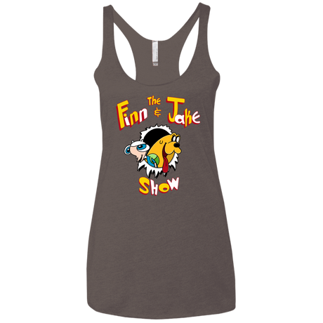 T-Shirts Macchiato / X-Small The Finn and Jake Show Women's Triblend Racerback Tank