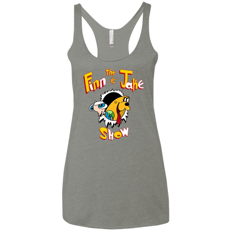 T-Shirts Venetian Grey / X-Small The Finn and Jake Show Women's Triblend Racerback Tank