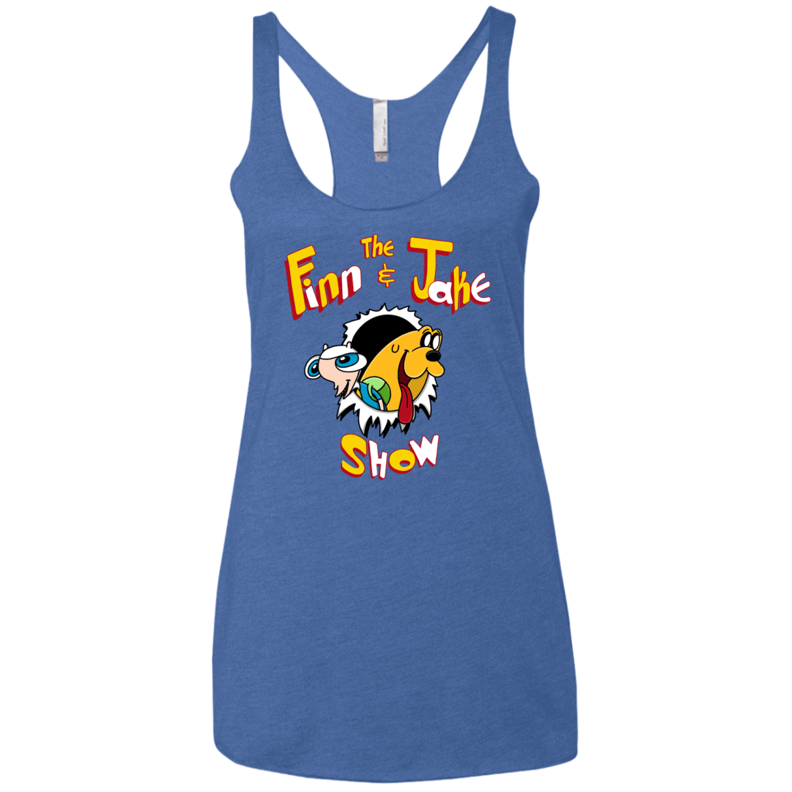 T-Shirts Vintage Royal / X-Small The Finn and Jake Show Women's Triblend Racerback Tank