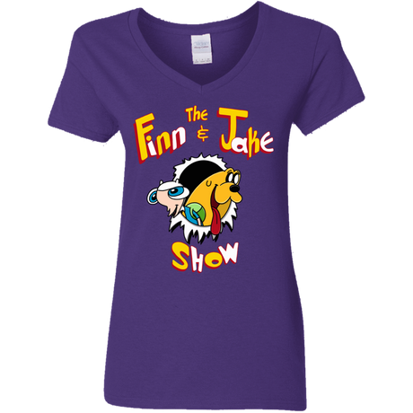 T-Shirts Purple / S The Finn and Jake Show Women's V-Neck T-Shirt