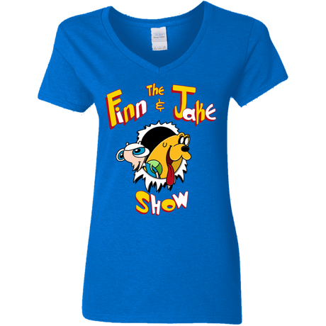 T-Shirts Royal / S The Finn and Jake Show Women's V-Neck T-Shirt