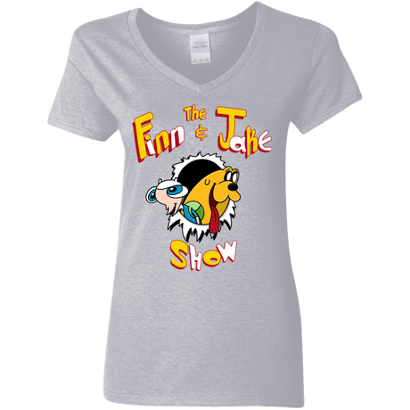 T-Shirts Sport Grey / S The Finn and Jake Show Women's V-Neck T-Shirt