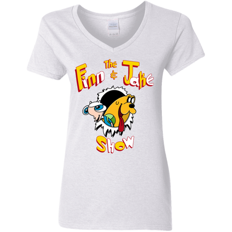 T-Shirts White / S The Finn and Jake Show Women's V-Neck T-Shirt