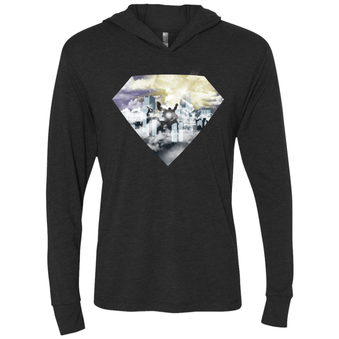 T-Shirts Vintage Black / X-Small The First Hero Triblend Long Sleeve Hoodie Tee