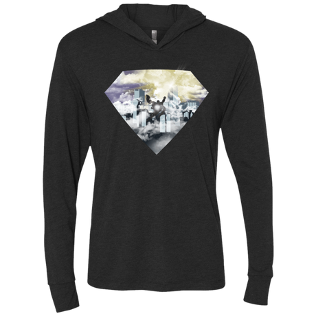 T-Shirts Vintage Black / X-Small The First Hero Triblend Long Sleeve Hoodie Tee