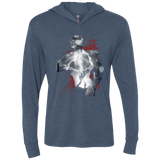 T-Shirts Indigo / X-Small The Fist Triblend Long Sleeve Hoodie Tee