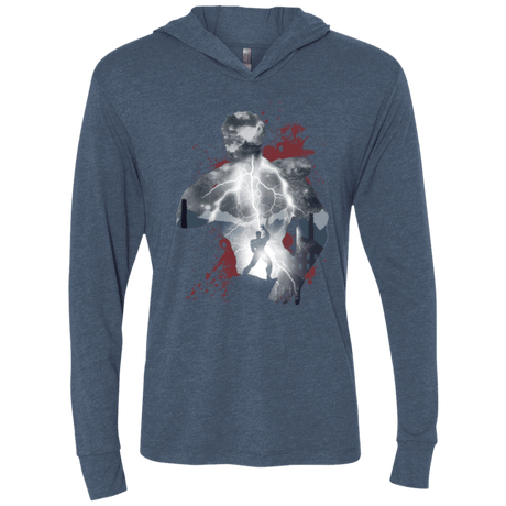 T-Shirts Indigo / X-Small The Fist Triblend Long Sleeve Hoodie Tee