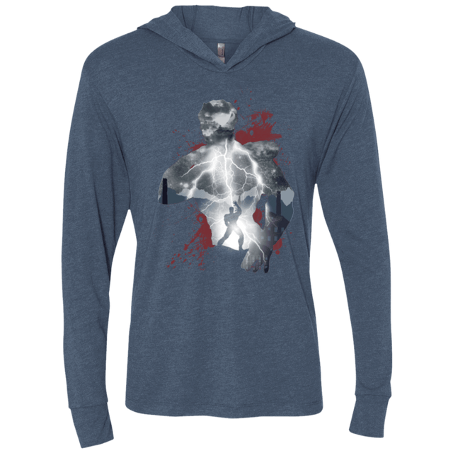 T-Shirts Indigo / X-Small The Fist Triblend Long Sleeve Hoodie Tee