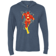 T-Shirts Indigo / X-Small The Flash Triblend Long Sleeve Hoodie Tee