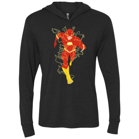 T-Shirts Vintage Black / X-Small The Flash Triblend Long Sleeve Hoodie Tee