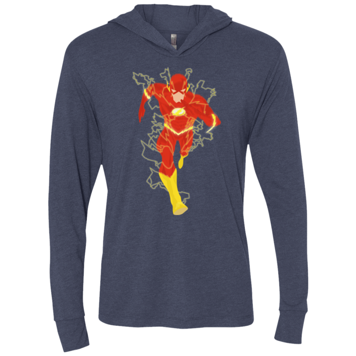 T-Shirts Vintage Navy / X-Small The Flash Triblend Long Sleeve Hoodie Tee