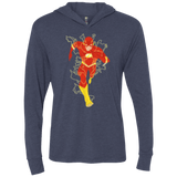 T-Shirts Vintage Navy / X-Small The Flash Triblend Long Sleeve Hoodie Tee