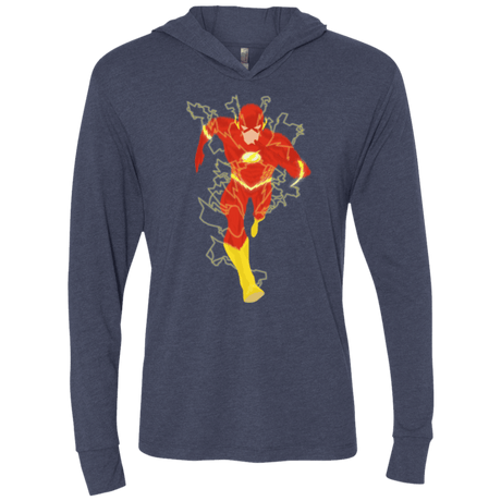 T-Shirts Vintage Navy / X-Small The Flash Triblend Long Sleeve Hoodie Tee