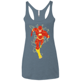 T-Shirts Indigo / X-Small The Flash Women's Triblend Racerback Tank