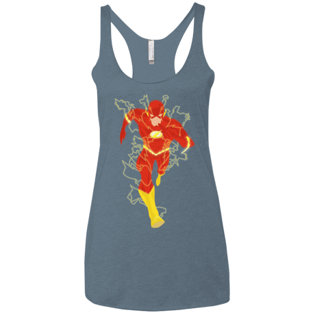 T-Shirts Indigo / X-Small The Flash Women's Triblend Racerback Tank