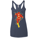 T-Shirts Vintage Navy / X-Small The Flash Women's Triblend Racerback Tank
