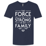 T-Shirts Midnight Navy / X-Small The Force is Strong in my Family Men's Premium V-Neck
