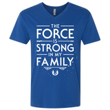T-Shirts Royal / X-Small The Force is Strong in my Family Men's Premium V-Neck