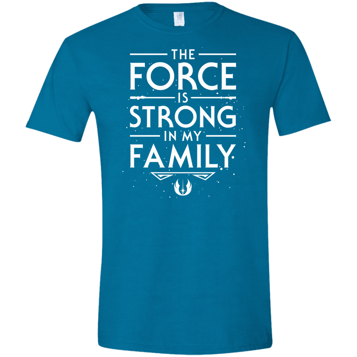 T-Shirts Antique Sapphire / S The Force is Strong in my Family Men's Semi-Fitted Softstyle