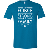 T-Shirts Antique Sapphire / S The Force is Strong in my Family Men's Semi-Fitted Softstyle