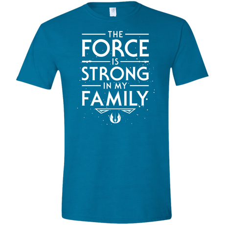 T-Shirts Antique Sapphire / S The Force is Strong in my Family Men's Semi-Fitted Softstyle