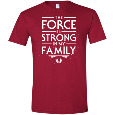 T-Shirts Cardinal Red / S The Force is Strong in my Family Men's Semi-Fitted Softstyle