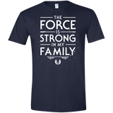 T-Shirts Navy / X-Small The Force is Strong in my Family Men's Semi-Fitted Softstyle