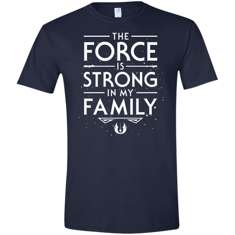 T-Shirts Navy / X-Small The Force is Strong in my Family Men's Semi-Fitted Softstyle