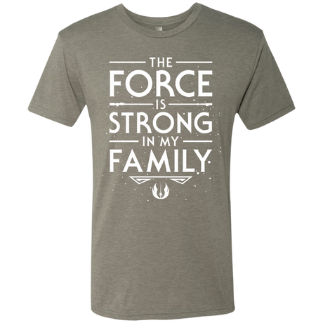 T-Shirts Venetian Grey / S The Force is Strong in my Family Men's Triblend T-Shirt