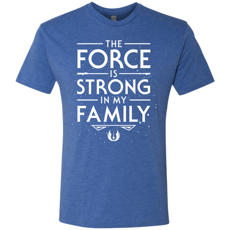 T-Shirts Vintage Royal / S The Force is Strong in my Family Men's Triblend T-Shirt