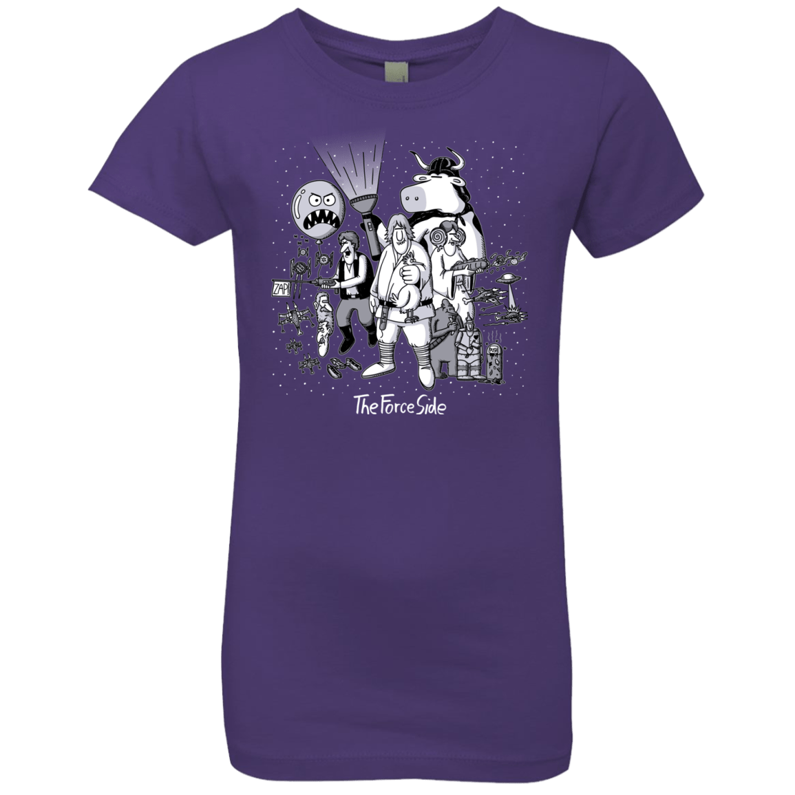 T-Shirts Purple Rush / YXS The Force Side Girls Premium T-Shirt