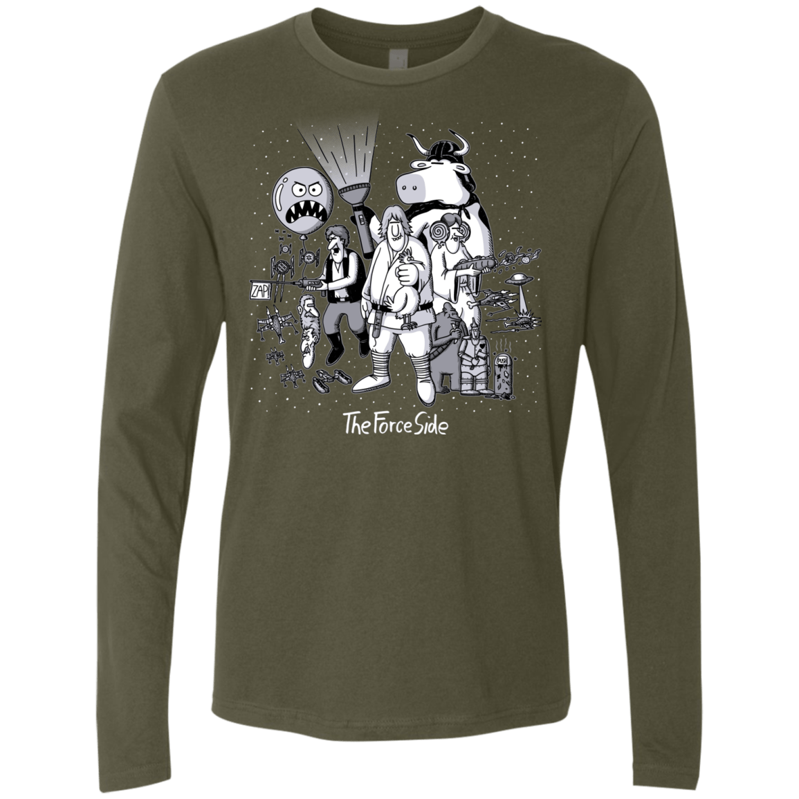 T-Shirts Military Green / Small The Force Side Men's Premium Long Sleeve