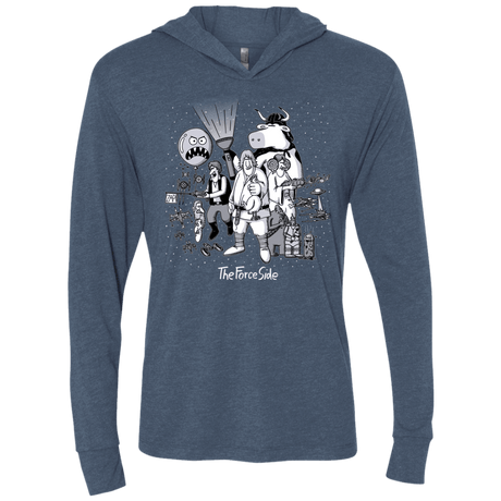 T-Shirts Indigo / X-Small The Force Side Triblend Long Sleeve Hoodie Tee