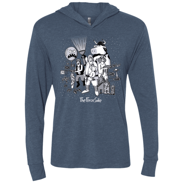 T-Shirts Indigo / X-Small The Force Side Triblend Long Sleeve Hoodie Tee