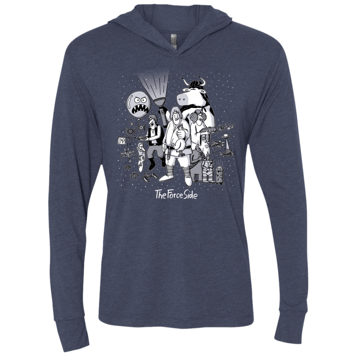 T-Shirts Vintage Navy / X-Small The Force Side Triblend Long Sleeve Hoodie Tee