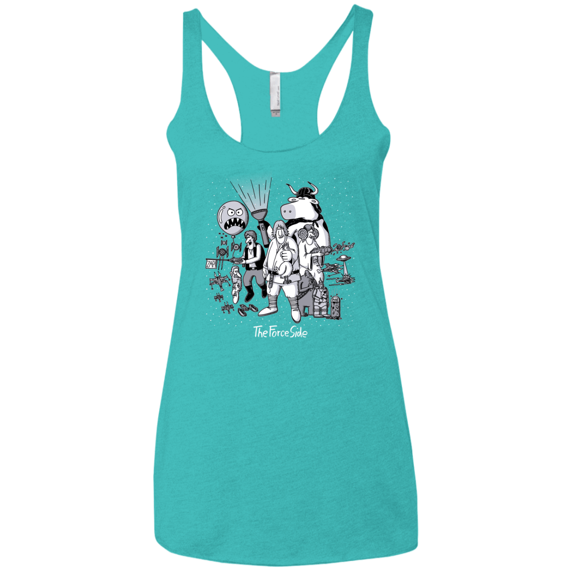 T-Shirts Tahiti Blue / X-Small The Force Side Women's Triblend Racerback Tank