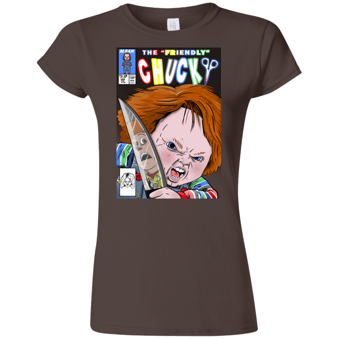 T-Shirts Dark Chocolate / S The Friendly Chucky Junior Slimmer-Fit T-Shirt