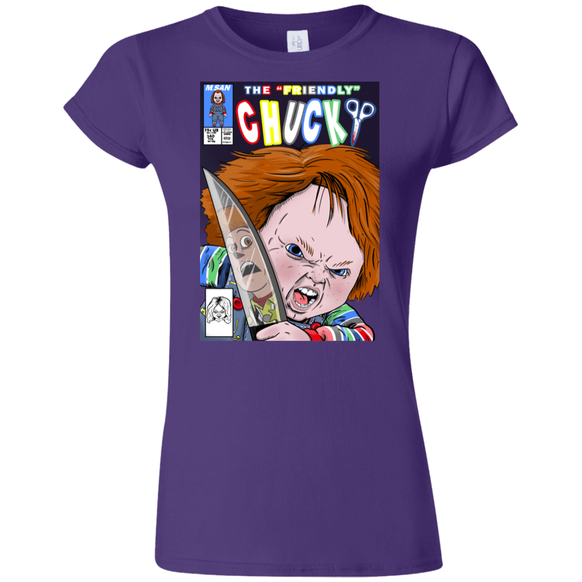 T-Shirts Purple / S The Friendly Chucky Junior Slimmer-Fit T-Shirt