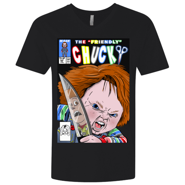 T-Shirts Black / X-Small The Friendly Chucky Men's Premium V-Neck