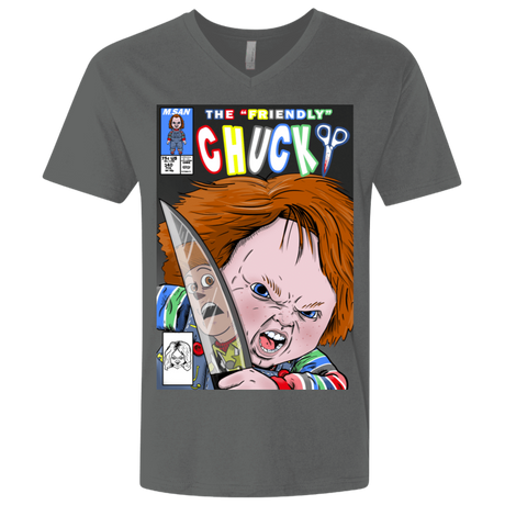 T-Shirts Heavy Metal / X-Small The Friendly Chucky Men's Premium V-Neck
