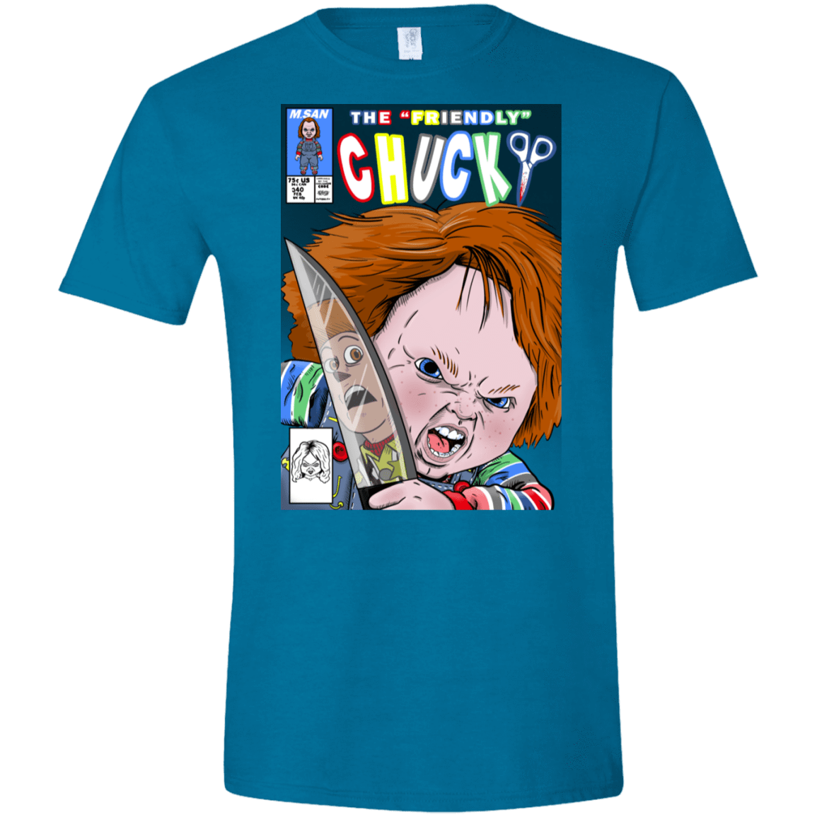 T-Shirts Antique Sapphire / S The Friendly Chucky Men's Semi-Fitted Softstyle