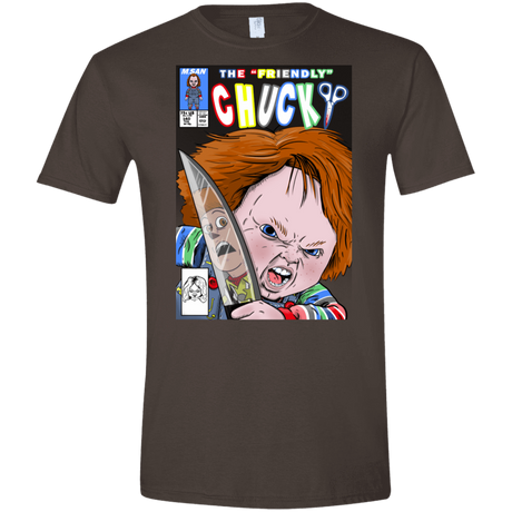 T-Shirts Dark Chocolate / S The Friendly Chucky Men's Semi-Fitted Softstyle
