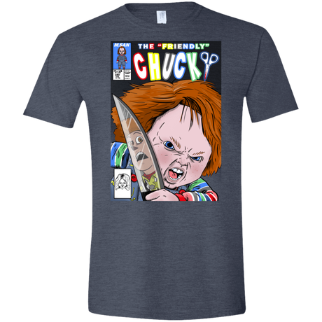 T-Shirts Heather Navy / S The Friendly Chucky Men's Semi-Fitted Softstyle